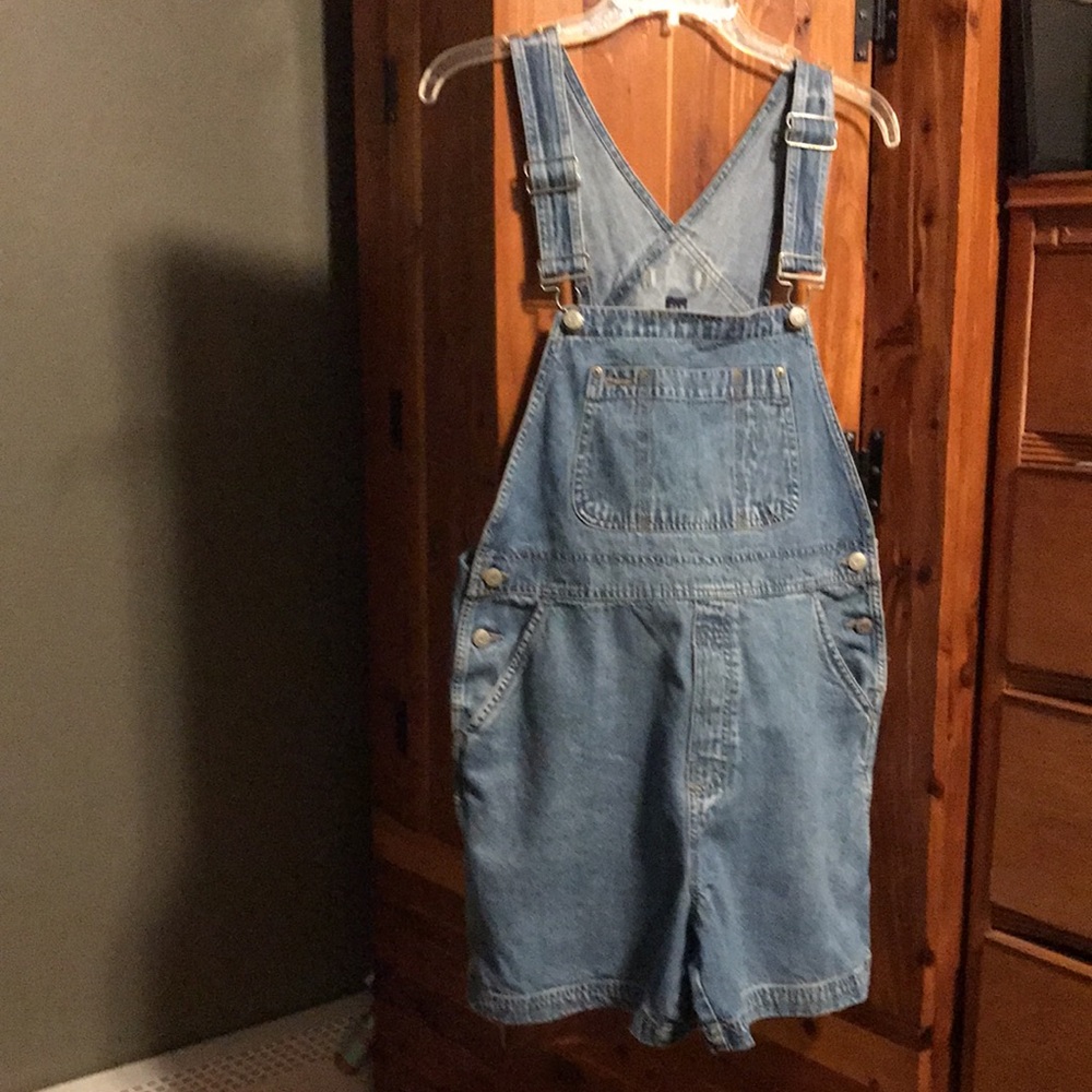 GAP denim shorts overalls